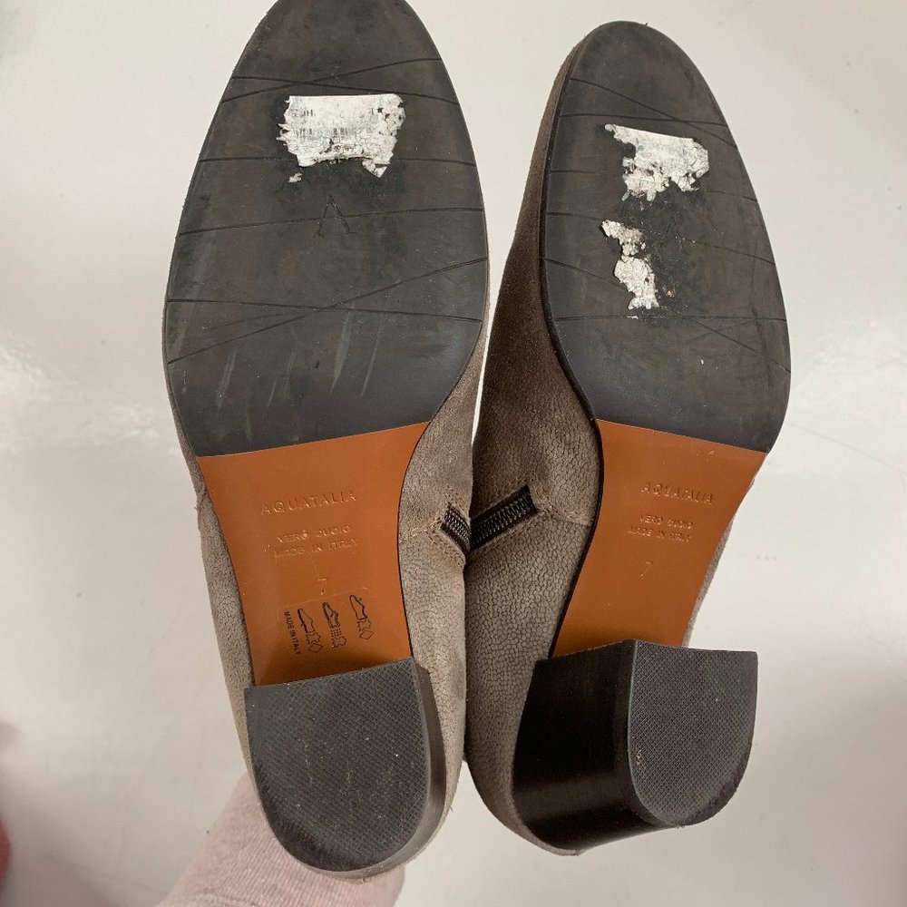 Aquatalia Suede Leather Ankle Booties 7 - Picture 8 of 8